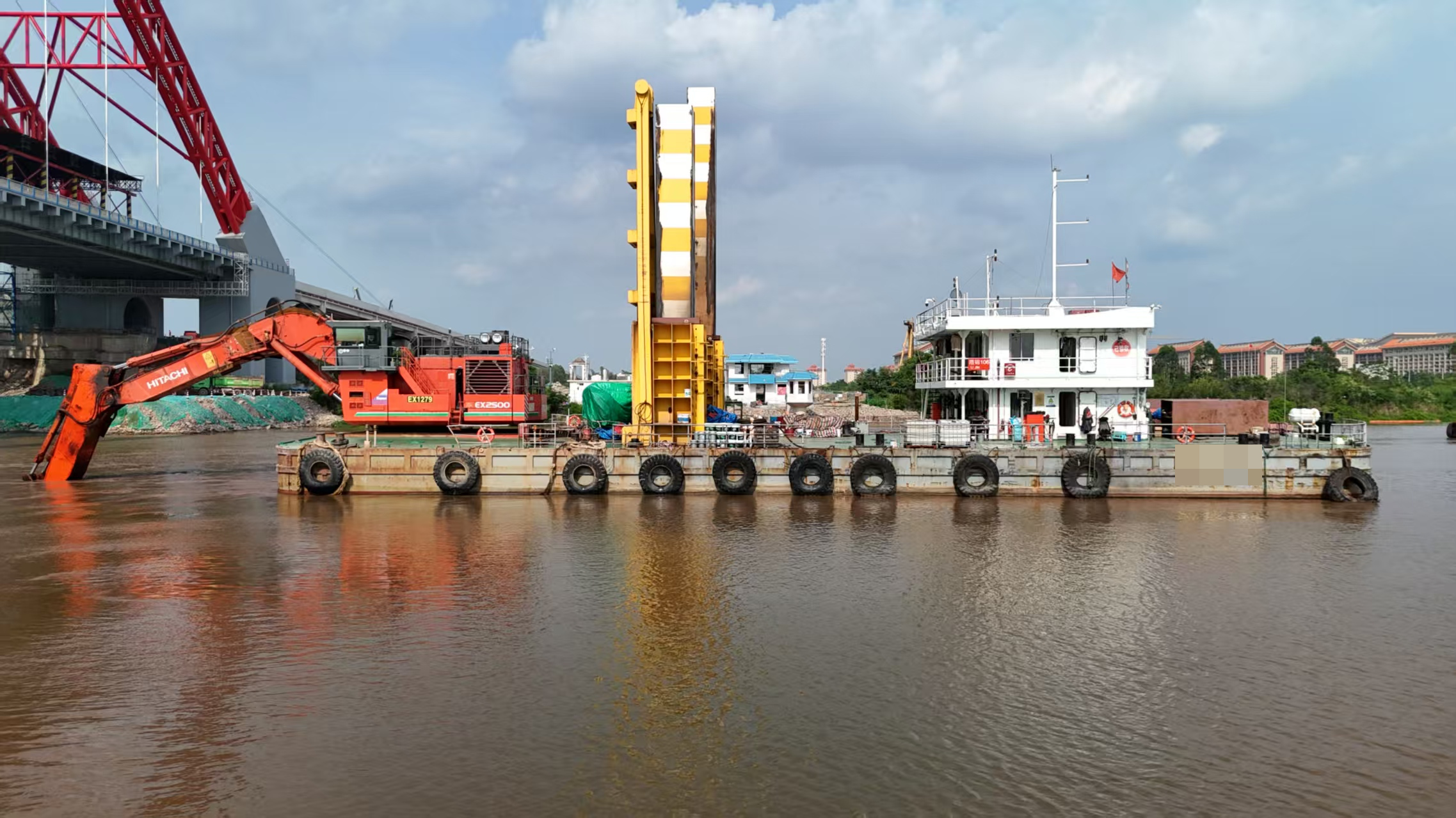 For sale: backhoe dredge EX2500